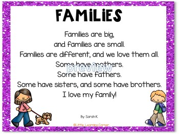 Families Build a Poem - All About Me Poem for Kids by Little Learning ...