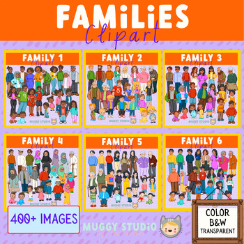 Preview of Families Clip Art Bundle {Family Tree Clip Art}