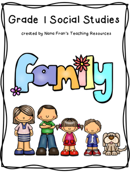 Preview of Families Unit - Grade 1 Social Studies