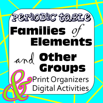 Preview of Patterns in the Periodic Table: Families of Elements Print & Digital Interactive