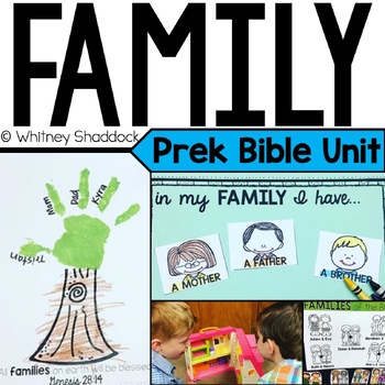 Preview of Families of the Bible Lessons and Sunday School Unit for Preschool Kids