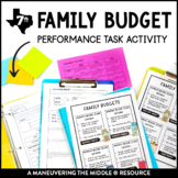 Family Budget Performance Task | Personal Finance and Budg