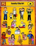 Family Clip Art - Multicultural Characters by Charlotte's Clips