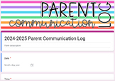 Family Communication Log