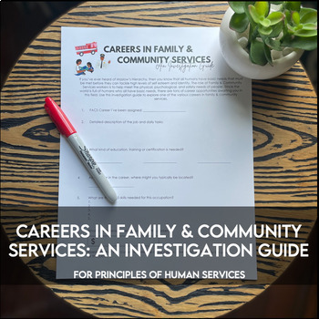 Preview of Family & Community Service Careers: An Investigation Guide