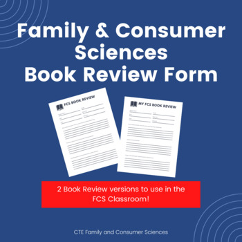 Preview of Family & Consumer Sciences Book Review Form (FCS, FACS)