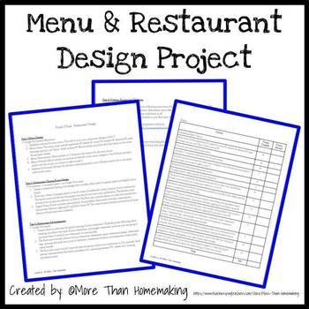 Preview of Family & Consumer Sciences: Menu & Restaurant Design Project