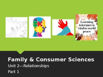 Preview of Family & Consumer Sciences Unit 2 Part 1 Relationships