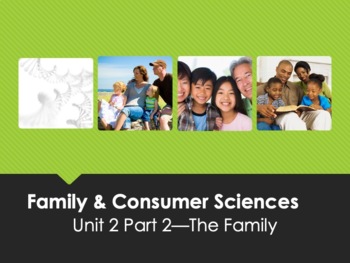 Preview of Family & Consumer Sciences Unit 2 Part 2 The Family