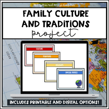 Preview of Family Culture and Traditions Project | Distance Learning | Google Classroom