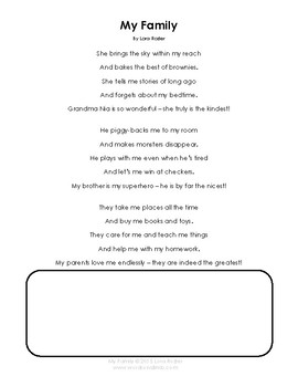 family tree poem for kids
