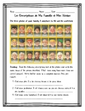 Family Descriptions - Guess Who Worksheet - La Famille