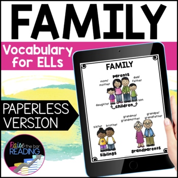 Preview of Family Digital ESL Vocabulary: Family Newcomer Activities ESL Distance Learning