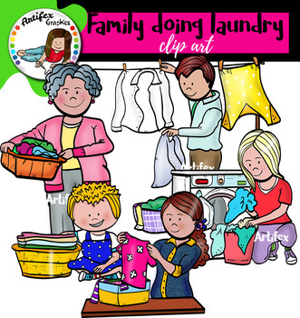 doing laundry clipart
