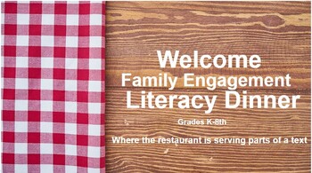 Preview of Family Engagement Literacy Dinner