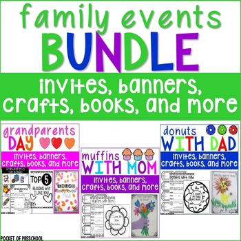 Preview of Family Events Bundle for Preschool, Pre-K, and Kindergarten