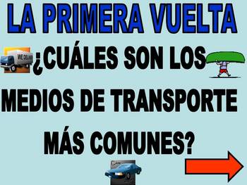 Preview of Family Feud Game in Spanish - Transportation/Days/Months/Weather