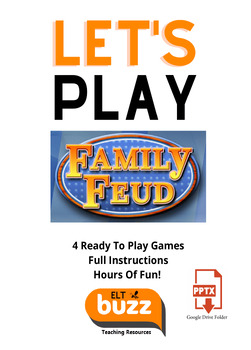 Preview of Family Feud Vocabulary Game. ELA. Fun. Activity. PPTx. ESL. EFL.