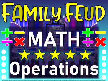 Preview of Family Feud! interactive review game: MATH OPERATIONS TRIVIA