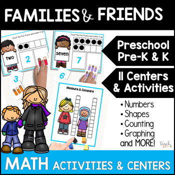 Preview of Preschool Family Activities - Preschool Math Activities - Math Centers