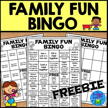 Preview of Family Fun Bingo FREEBIE Family Activity