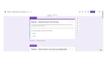 Preview of Family - Get to Know You Survey