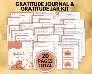 Preview of Family Gratitude Journal Printable | Gratitude Jar | Mindfulness Memory Jar Log