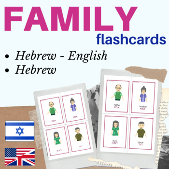 Preview of Family Hebrew flashcards
