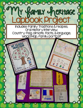 Preview of Family Heritage and Culture Lapbook Project