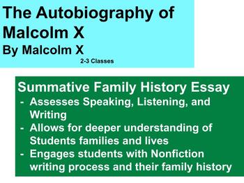 Preview of Family History Narrative Essay/Interview - Summative/Final