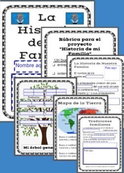Preview of Family History Project: SPANISH Edition: La Historia de Nuestra Familia