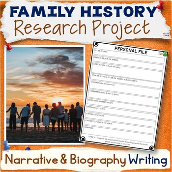 Preview of Family History Research Writing Activity Packet Creative Project Based Learning
