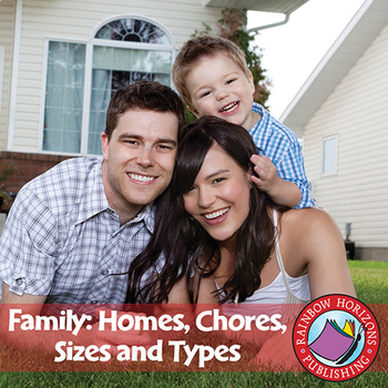 Preview of Family: Homes, Chores, Sizes & Types Gr. 1
