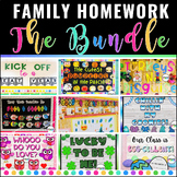 Family Homework Monthly Projects THE BUNDLE | Bulletin Boa