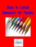 Family Homework for Back to School