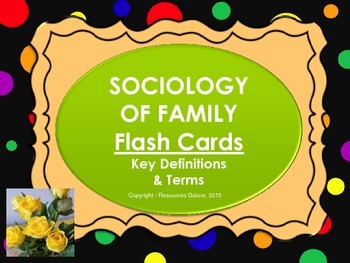 Preview of Family & Households/Sociology of Family Flash Cards