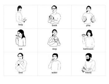 American Sign Language (ASL) ~Family Letter & ASL Vocabulary Cards