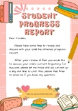 Family Letter - Student Progress Report
