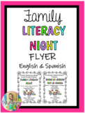 Family Literacy Night Editable Flyer (English & Spanish)