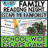 Family Literacy Night Escape Game Rainforest Themed Grades K - 5