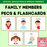Family Members PECS And Flashcards For Special Education And Speech Therapy