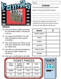 Family Movie Night! - Performance assessment on decimals &