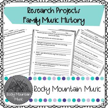 Preview of Family Music Research Project