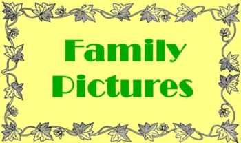 Preview of Family Pictures Literal Comprehension Grades K-1 and 4th