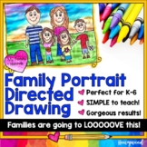 Family Portrait Directed Drawing Art Project !  Perfect fo