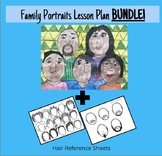 Family Portrait Lesson Plan and Hair Reference Sheets (BUNDLE)