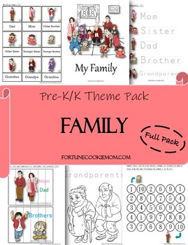 Preview of Family Pre-K/Kindergarten FULL Pack (English)