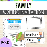 Family Preschool Writing Invitations for the Writing Center