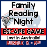 Family Reading Night  Escape Game  BUNDLE | Australia theme