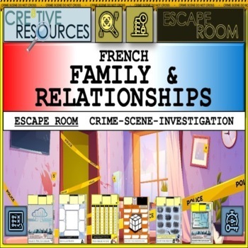 Preview of Family & Relationships French Escape Room
